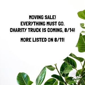 Moving sale!